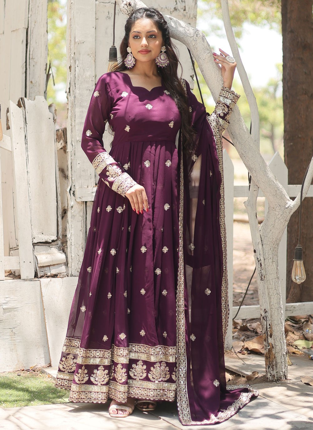 Faux Georgette Gown - G1569