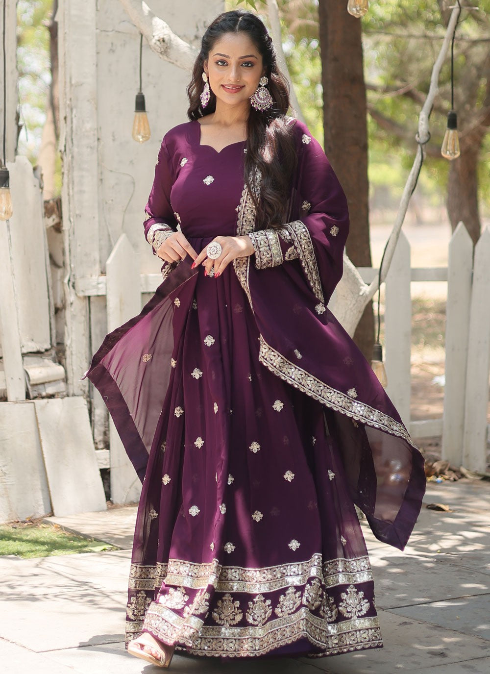 Faux Georgette Gown - G1569