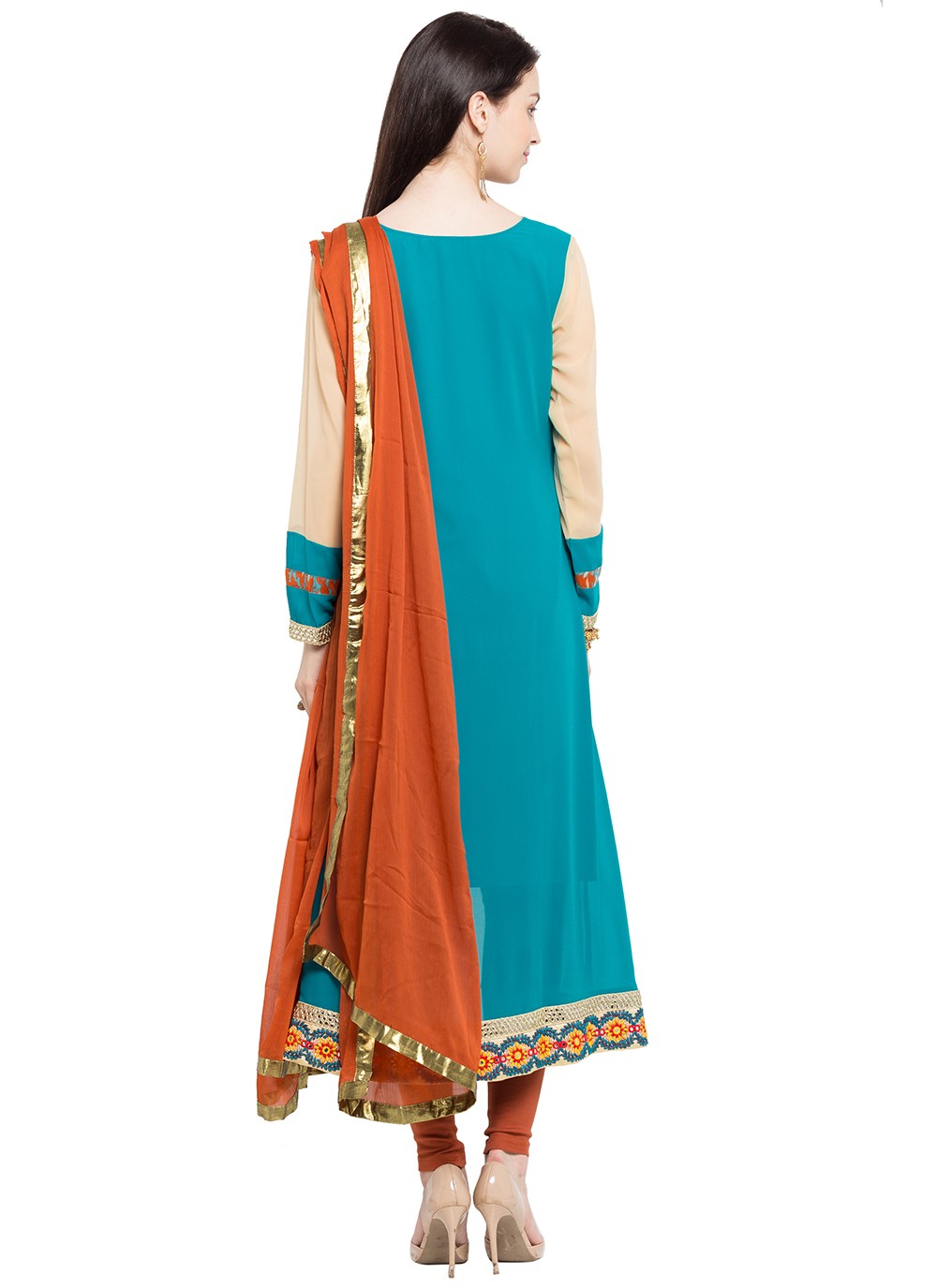 Faux Georgette Churidar Suit - T358