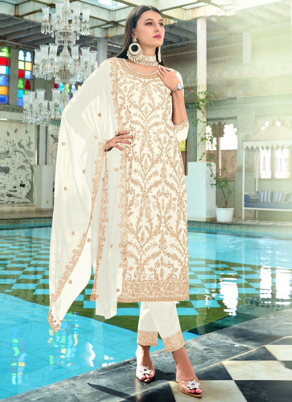 Faux Georgette Salwar Suit - T2749