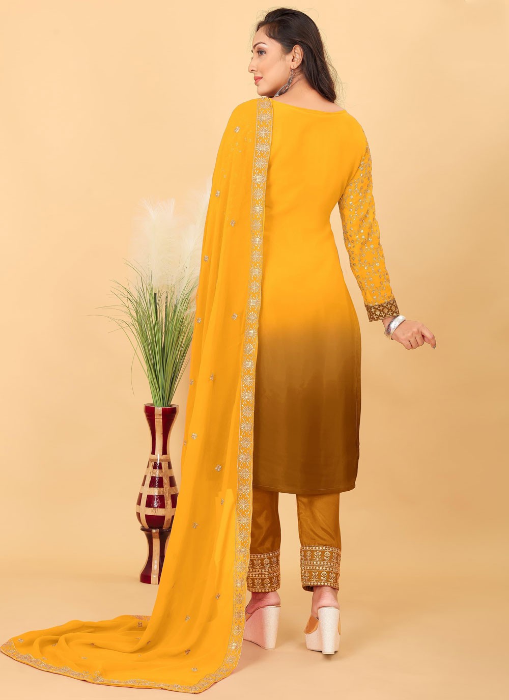 Faux Georgette Salwar Suit - T3696