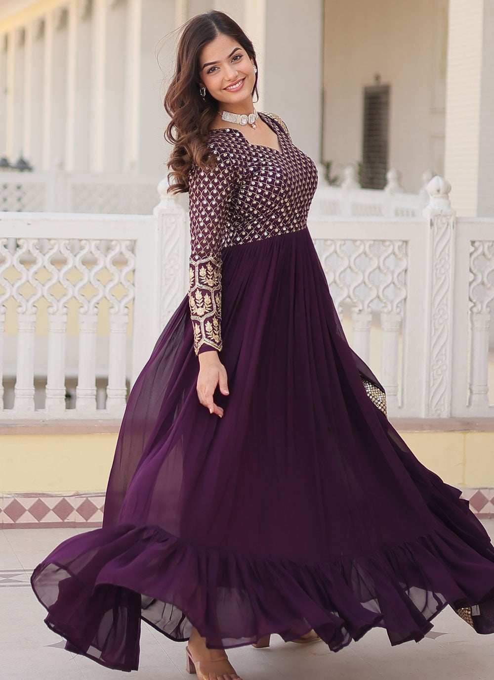 Faux Georgette Gown - G1450