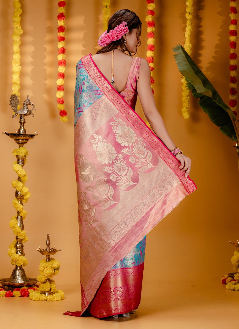 Classic Zari Kanjivaram Silk Saree - S7079