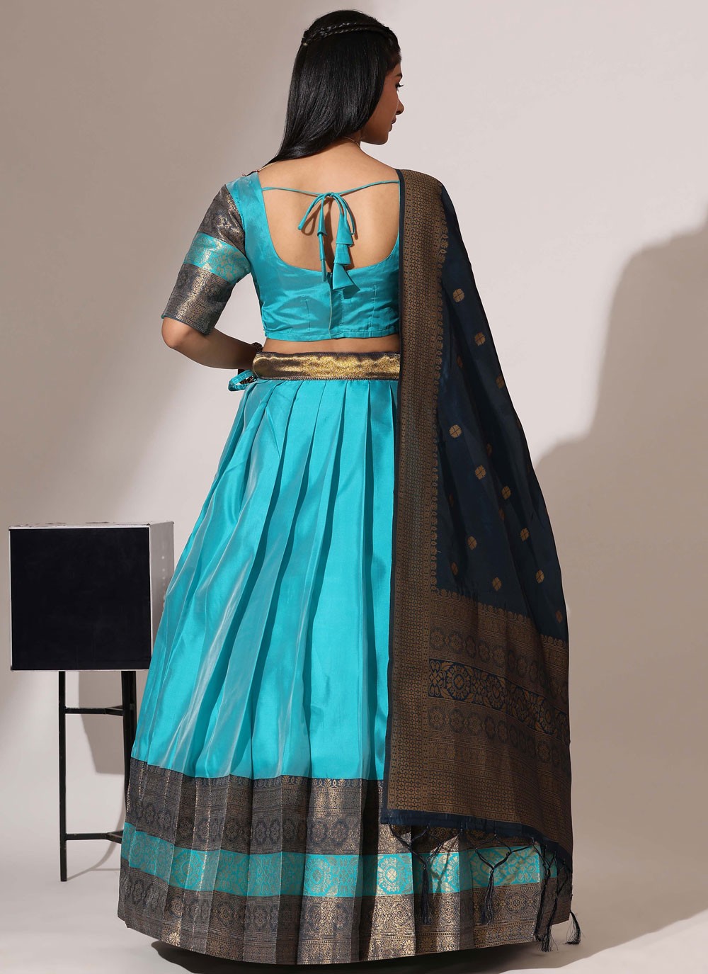 Woven Silk A - Line Lehenga - L2509