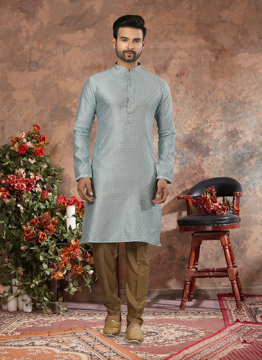 Thread Jacquard Firozi Kurta Pyjama - M3035