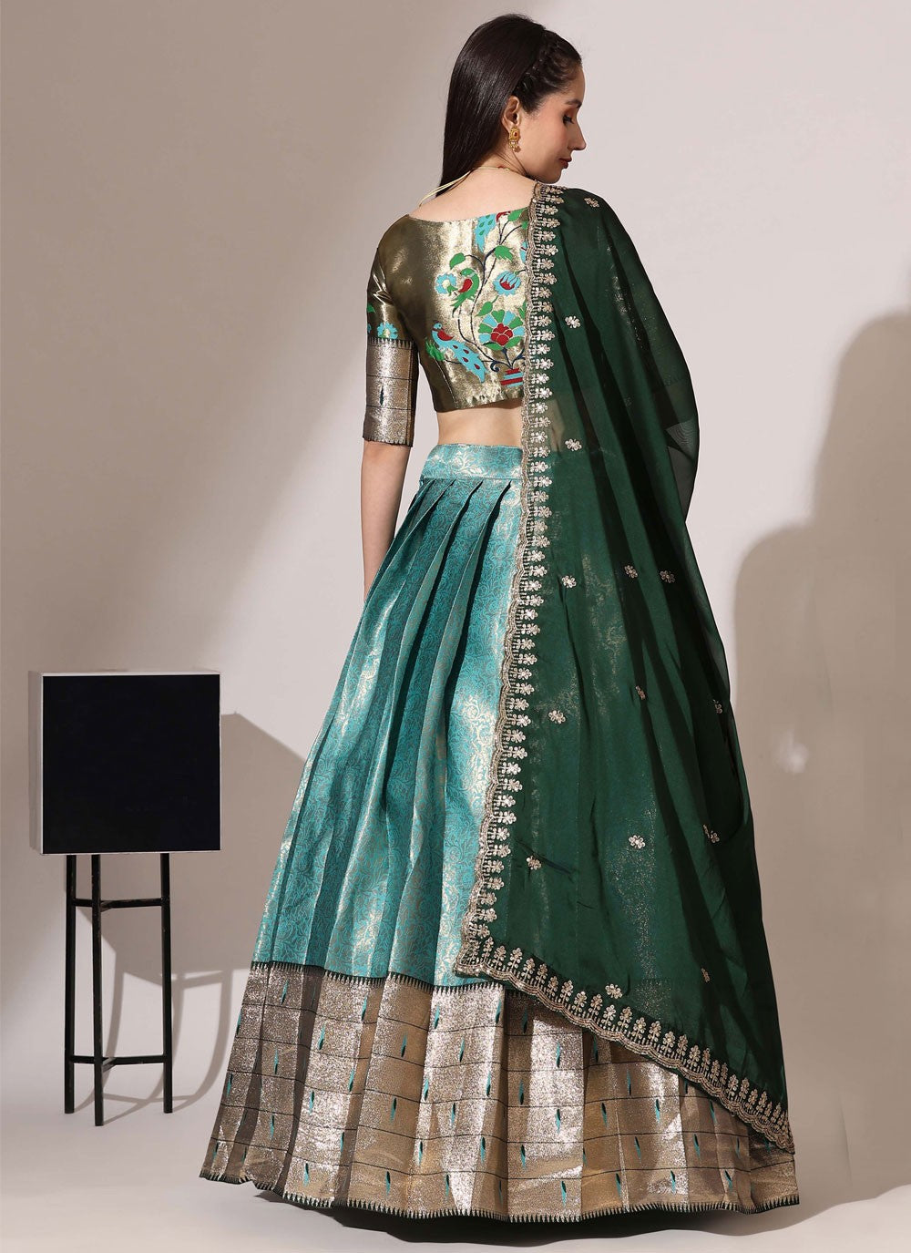 Weaving Zari Silk A - Line Lehenga - L2984