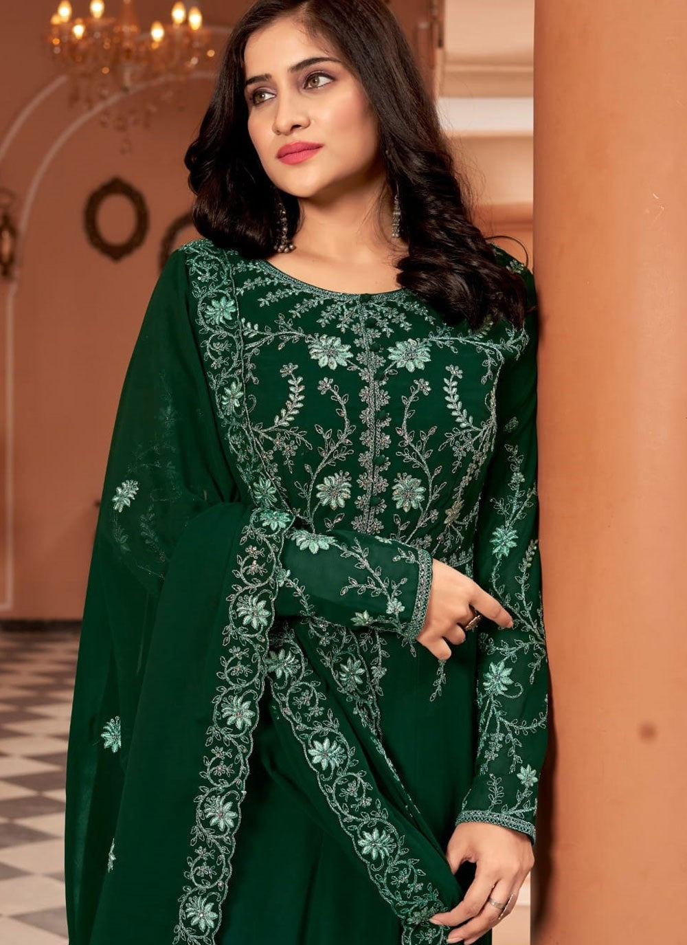 Faux Georgette Salwar Suit - T2141