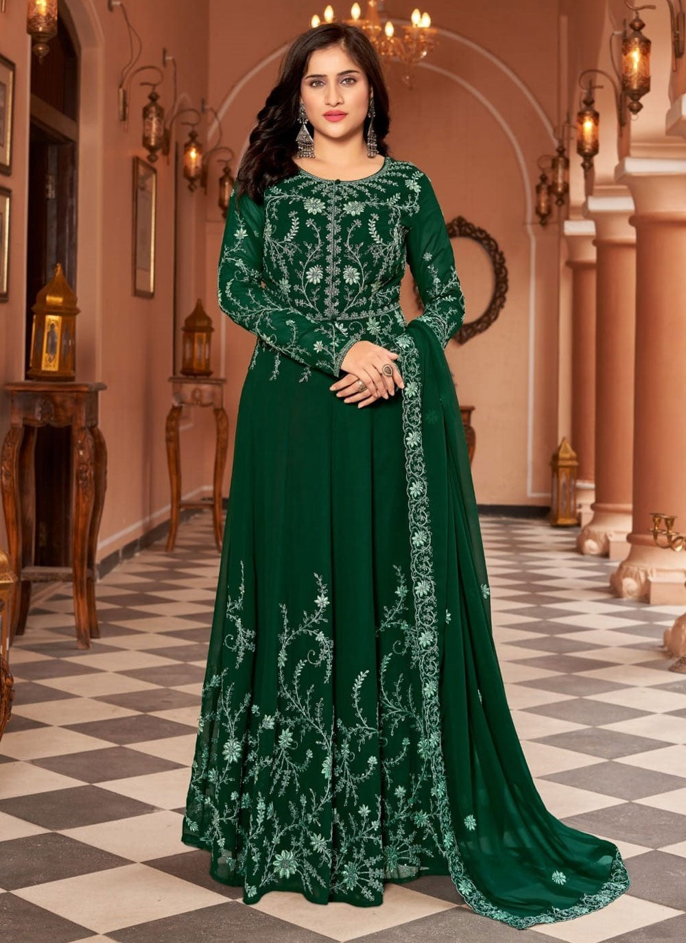 Faux Georgette Salwar Suit - T2141