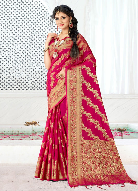 Traditional Weaving Zari Banarasi Silk Saree - S3469