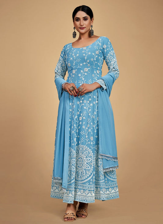 Georgette Anarkali - T983