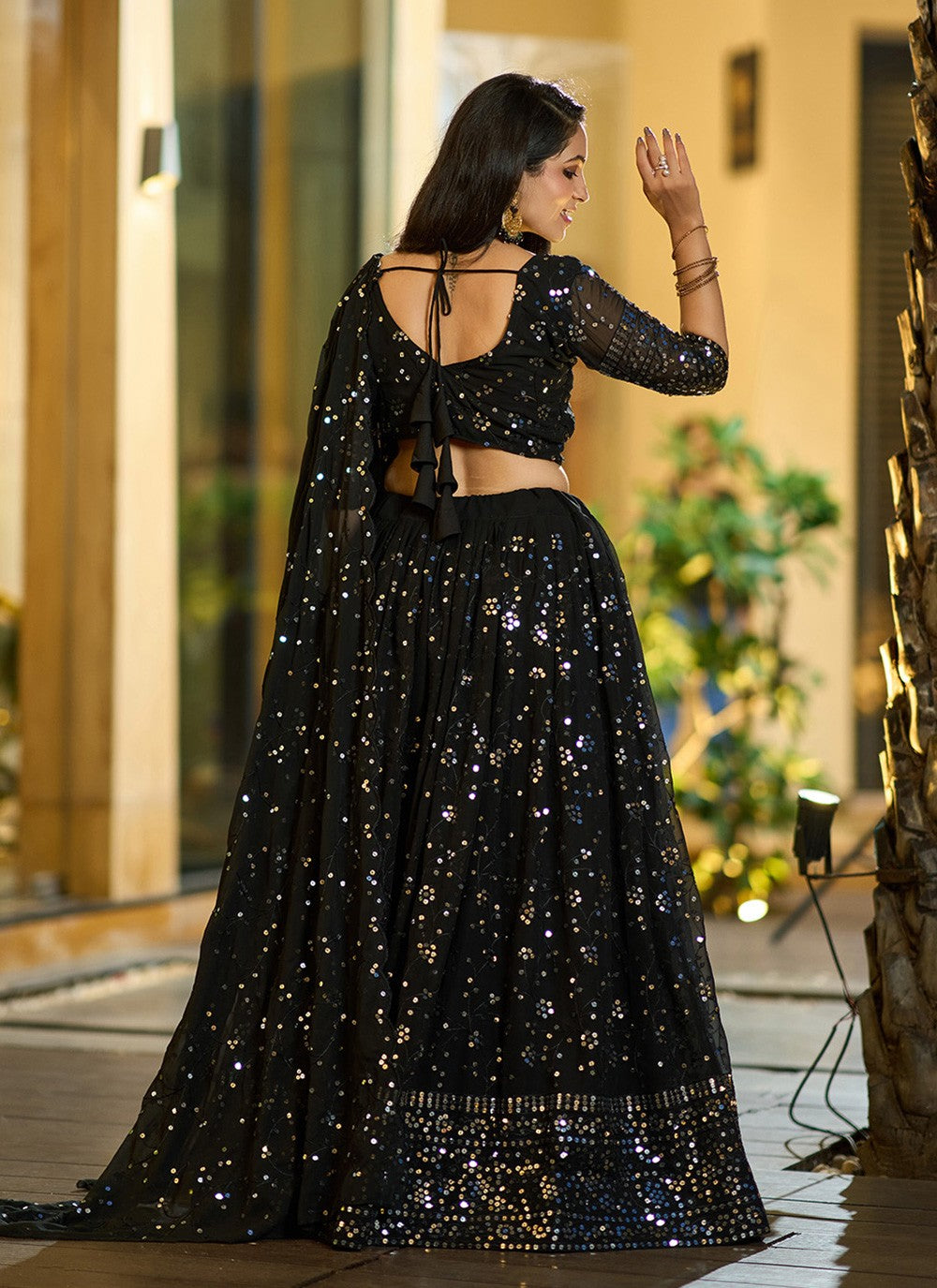 Embroidered Georgette A - Line Lehenga - L2308