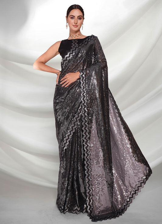 Classic Embroidered Georgette Saree - S3097