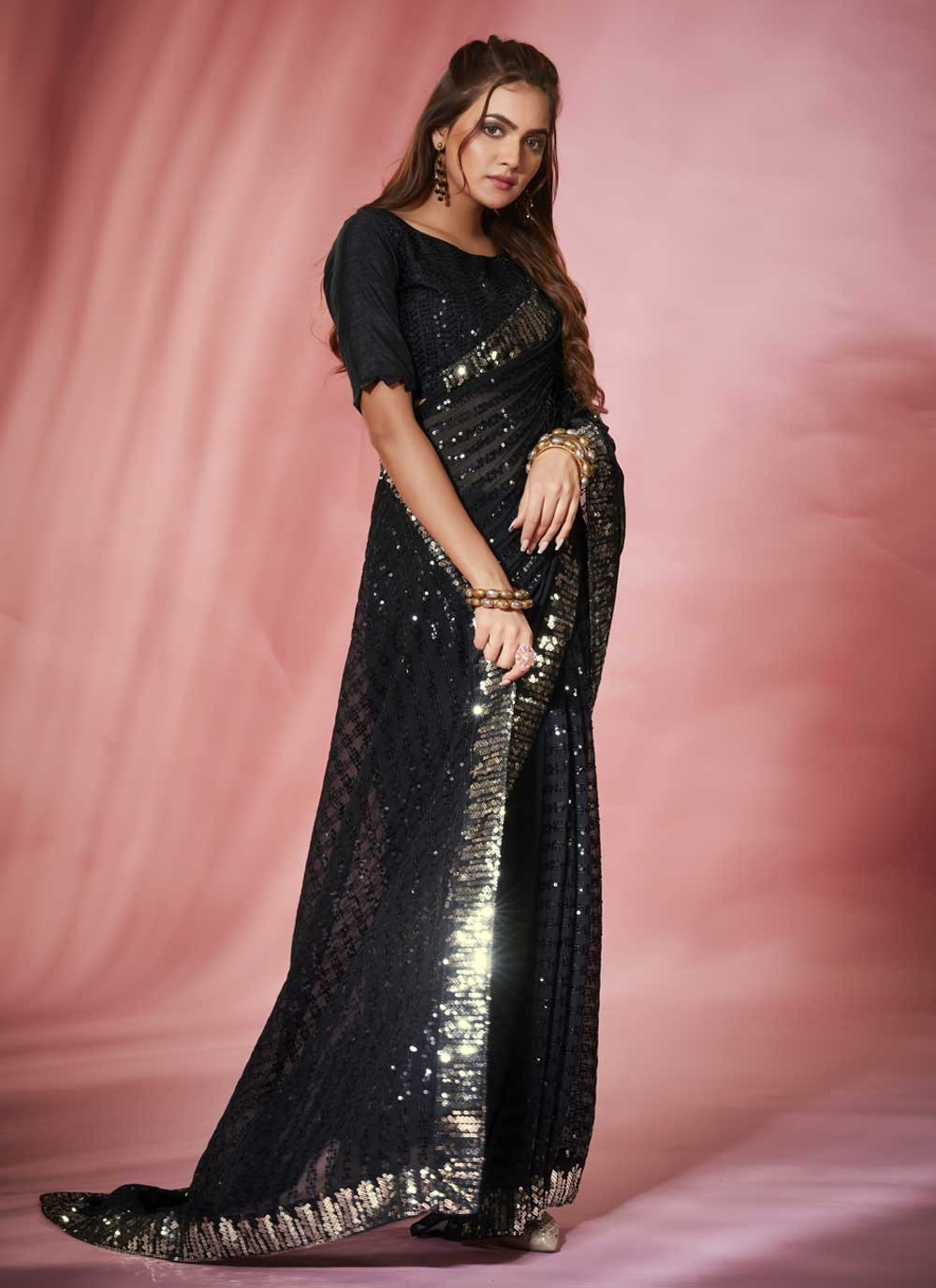 Trendy Designer Georgette Saree - S3625