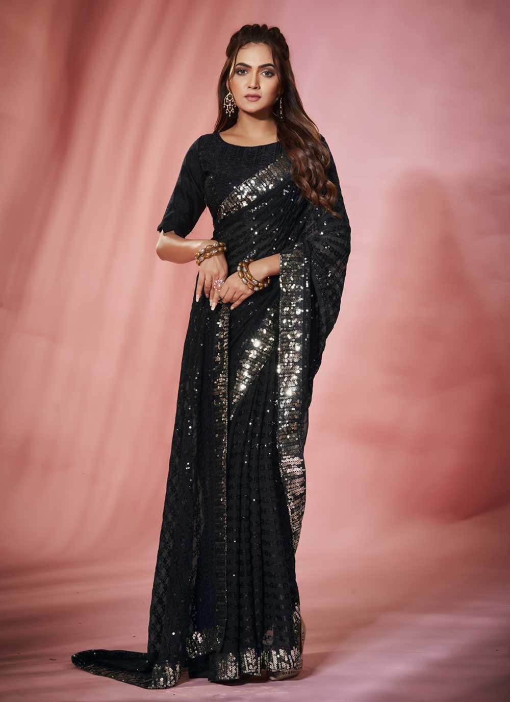 Trendy Designer Georgette Saree - S3625