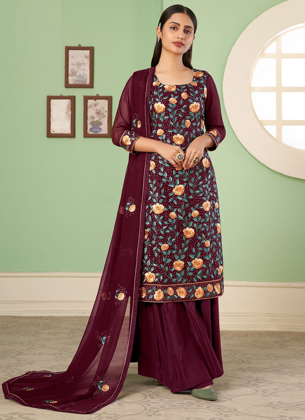 Georgette Salwar Suit - T866