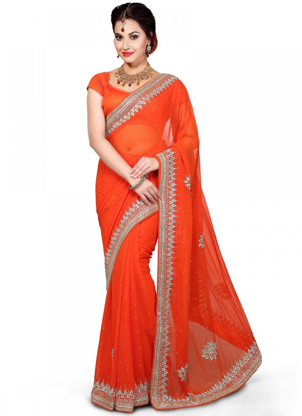 Classic Cutdana Net Saree - S1746