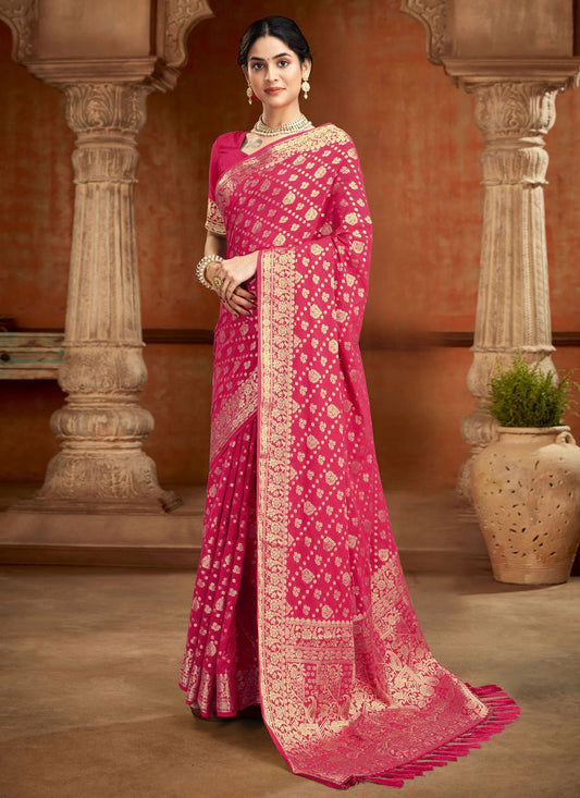 Classic Woven Georgette Saree - S9092