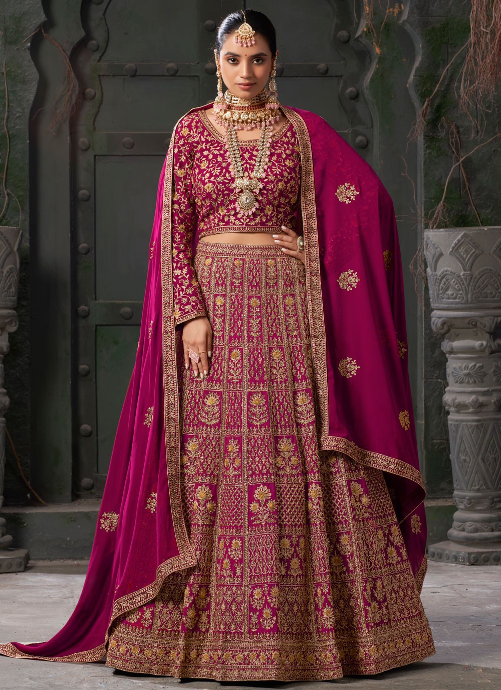 Cord Georgette Readymade Lehenga Choli - L2452