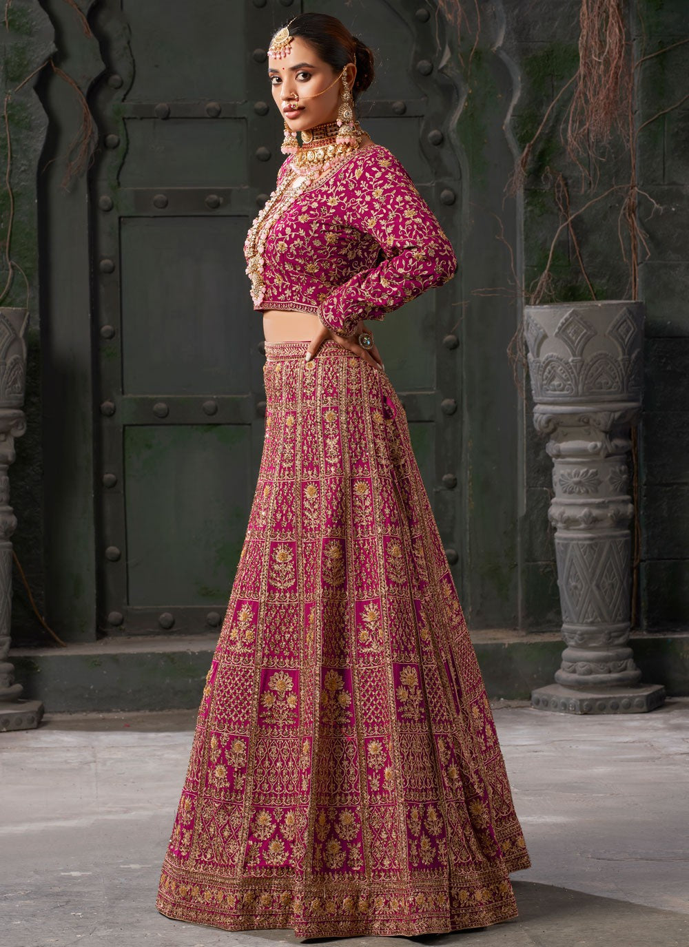 Cord Georgette Readymade Lehenga Choli - L2452