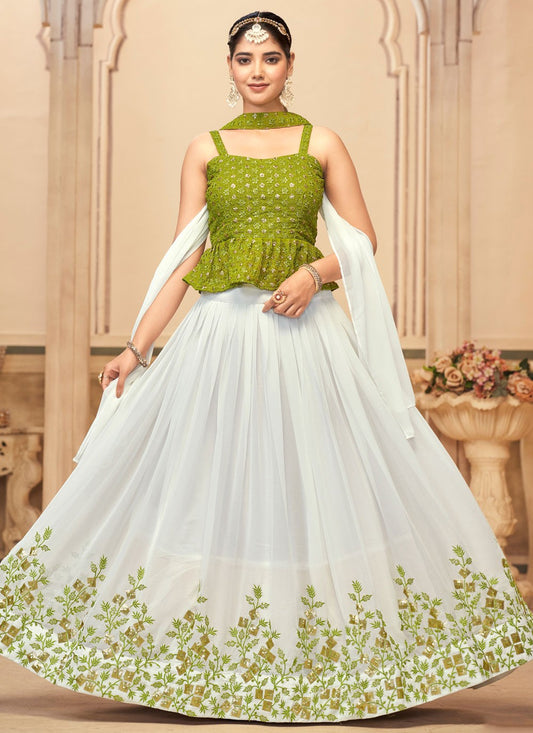 Embroidered Georgette A - Line Lehenga - L2010