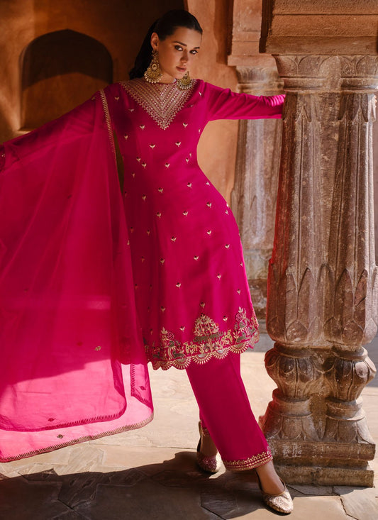 Georgette, Silk Salwar Suit - T2253