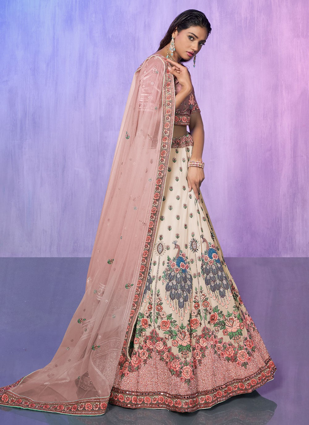 Embroidered Georgette A - Line Lehenga - L1332