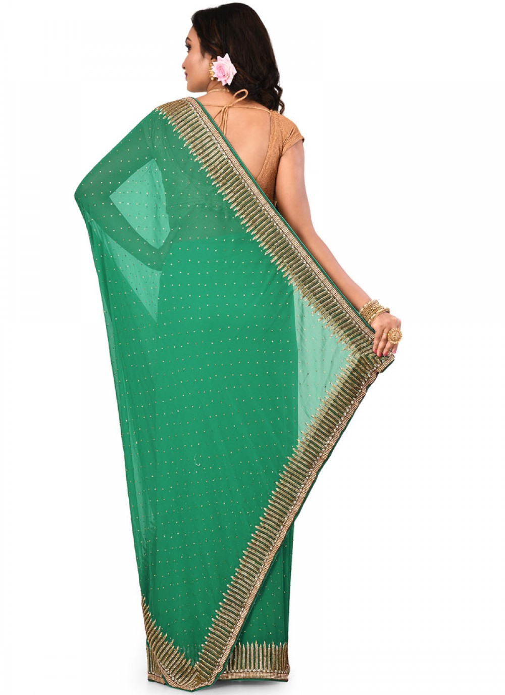 Designer Embroidered Georgette Saree - S0227