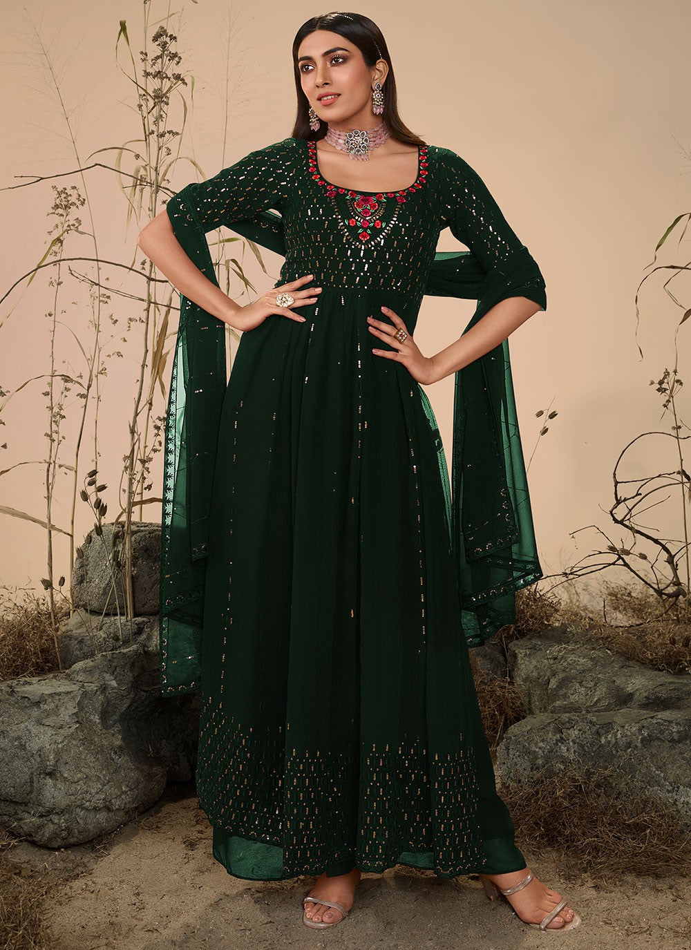 Georgette Salwar Suit - T954