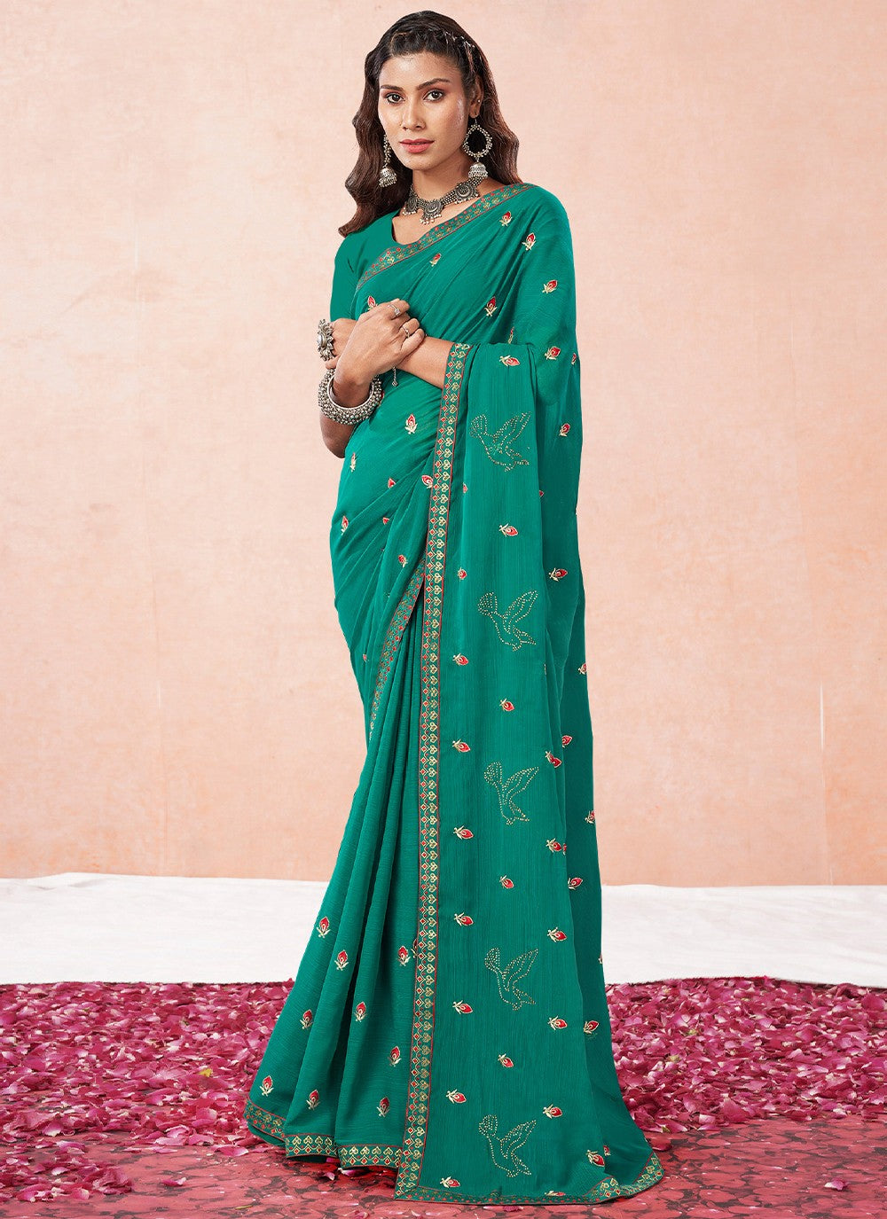 Saree Embroidered Georgette Saree - S2725