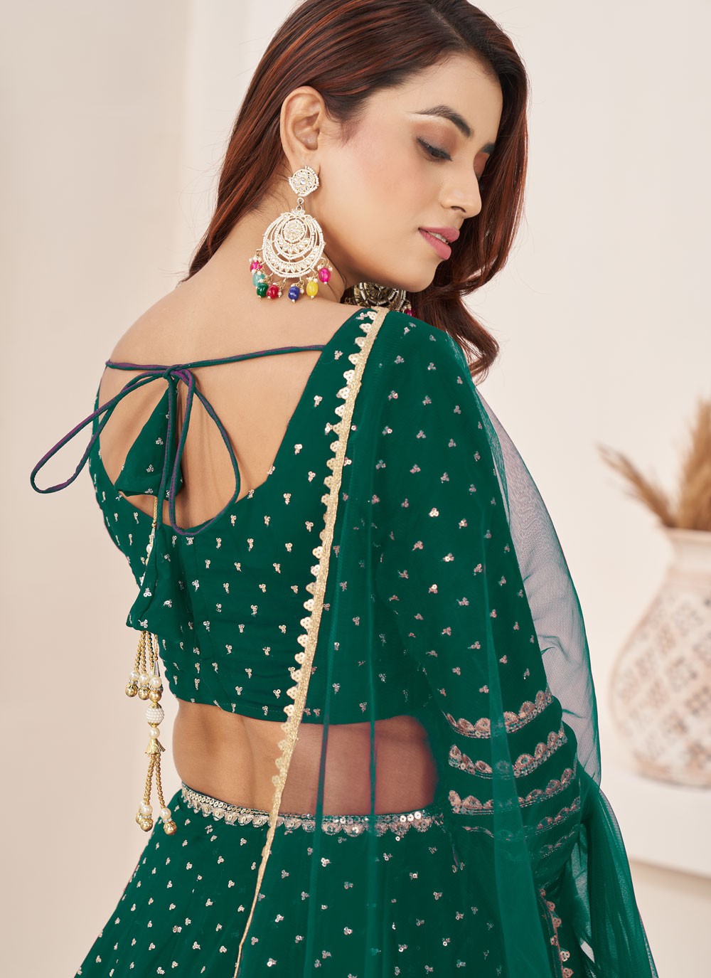 Embroidered Georgette A - Line Lehenga - L2357