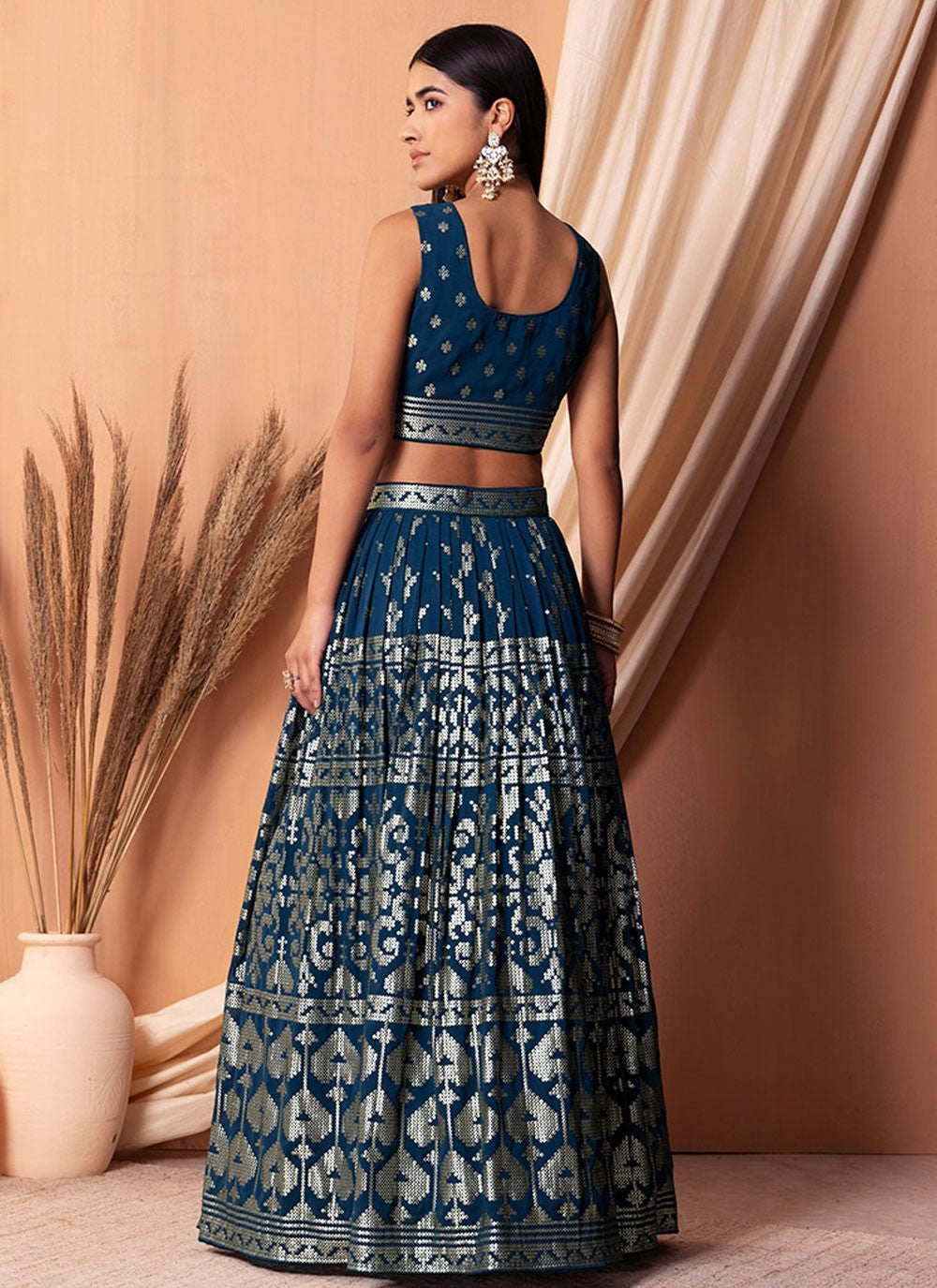 Embroidered Georgette Lehenga - L3107