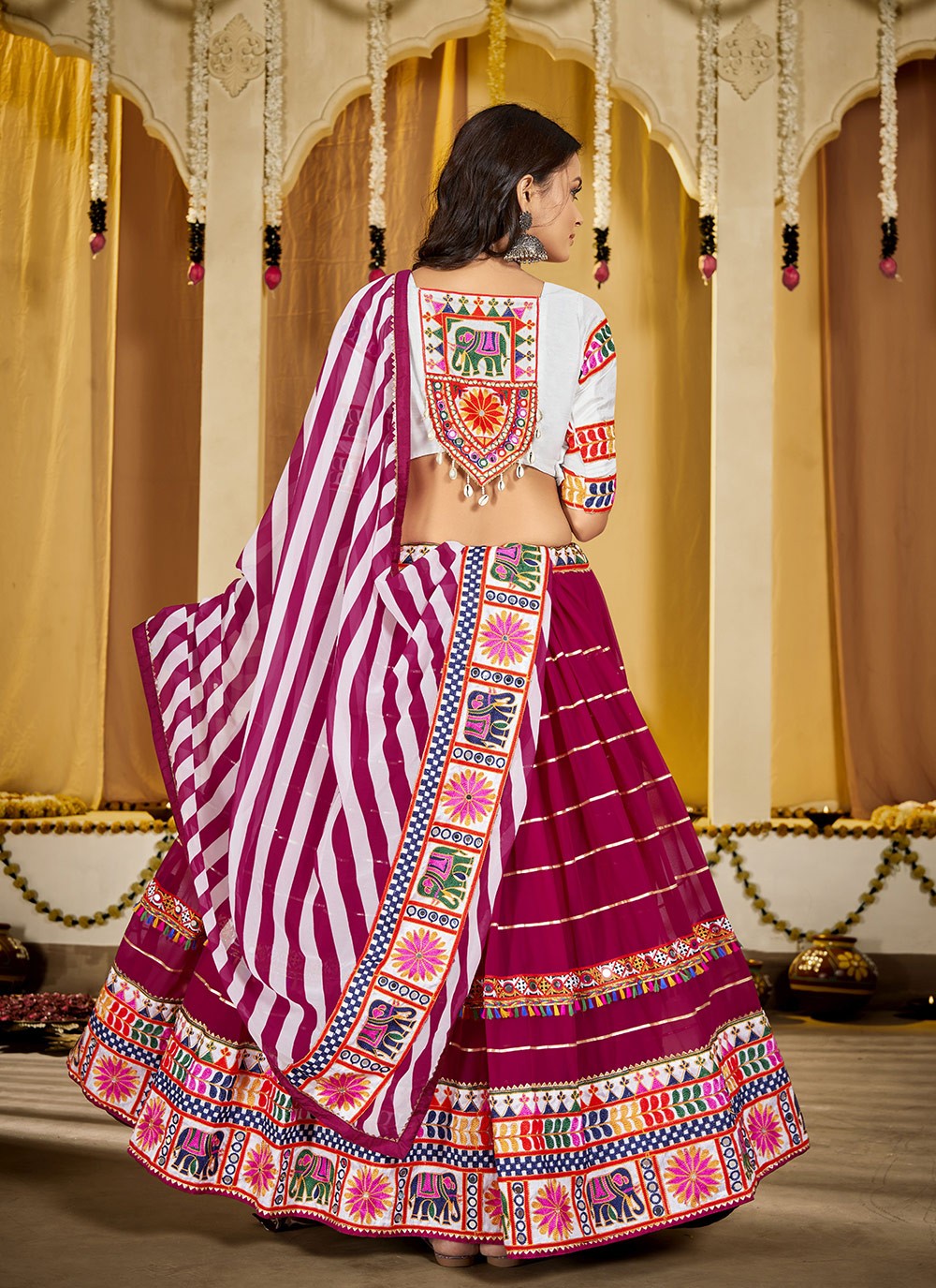 Embroidered Georgette A - Line Lehenga - L1989