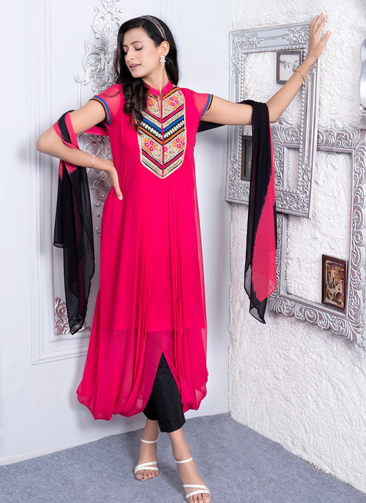 Georgette Pant Style Suit - T3046