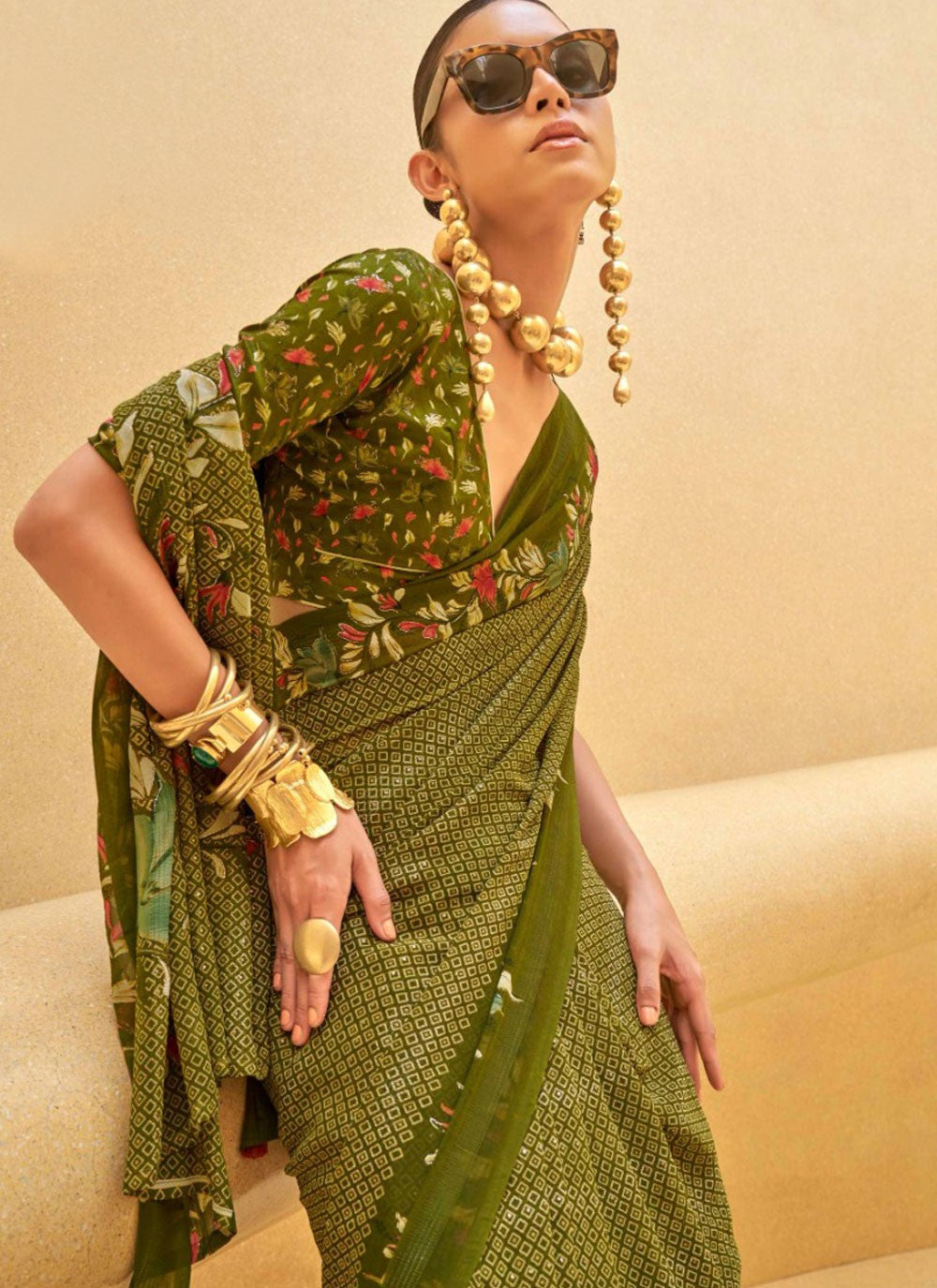 Printed Georgette Saree - S11939