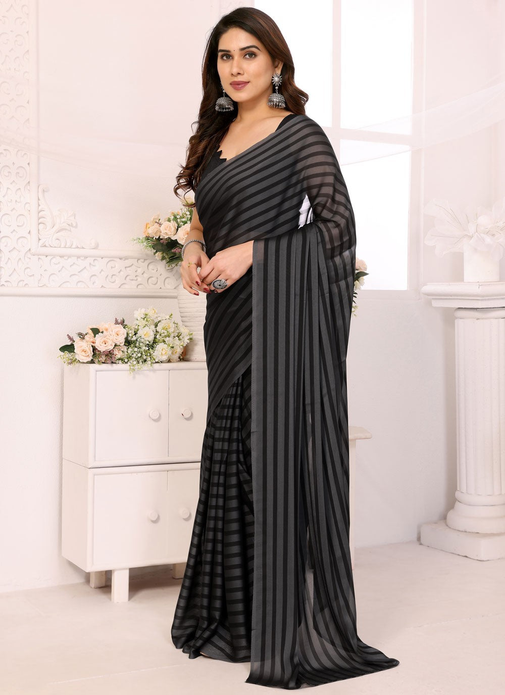 Classic Printed Georgette Saree - S9629