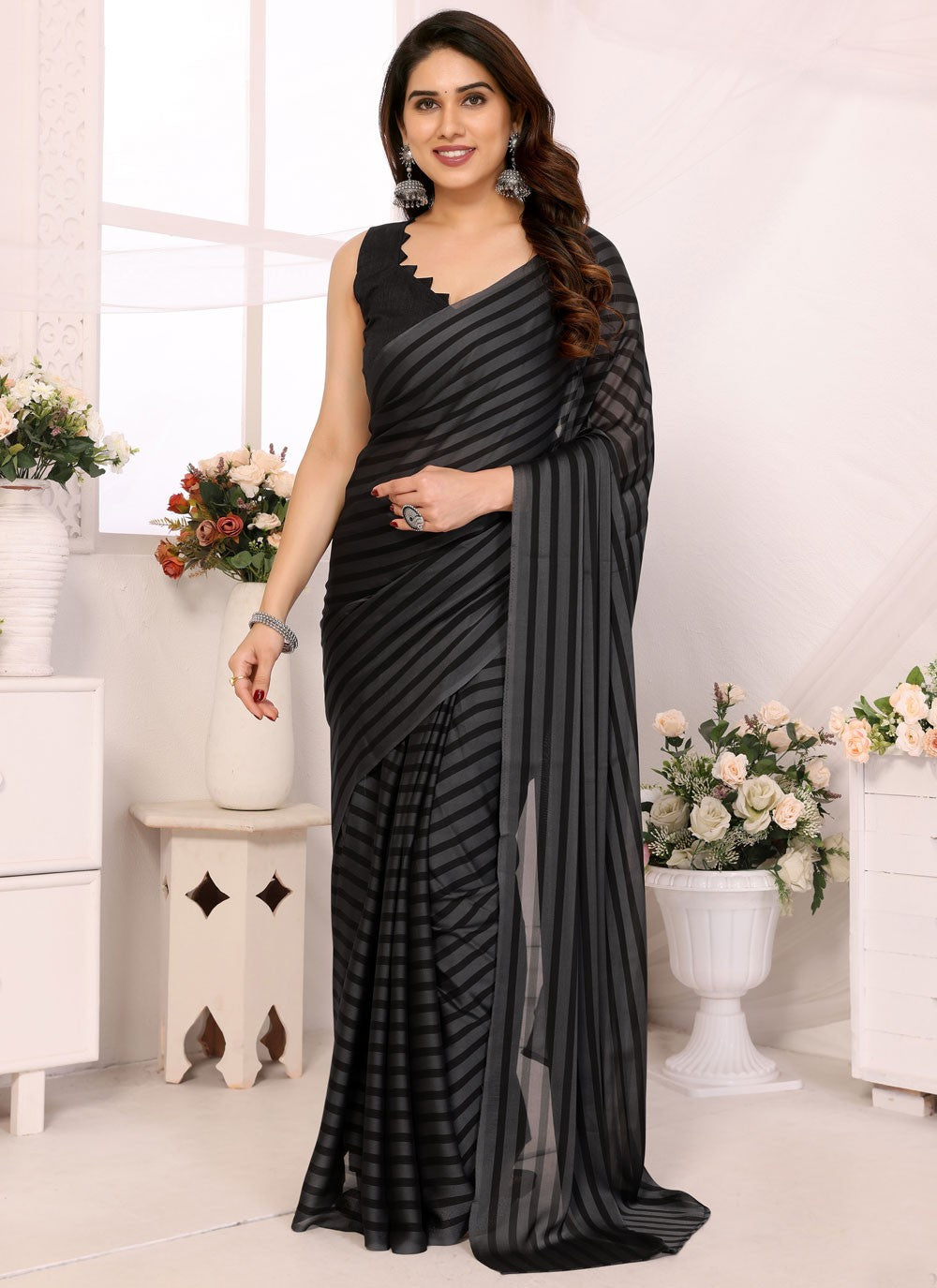 Classic Printed Georgette Saree - S9629