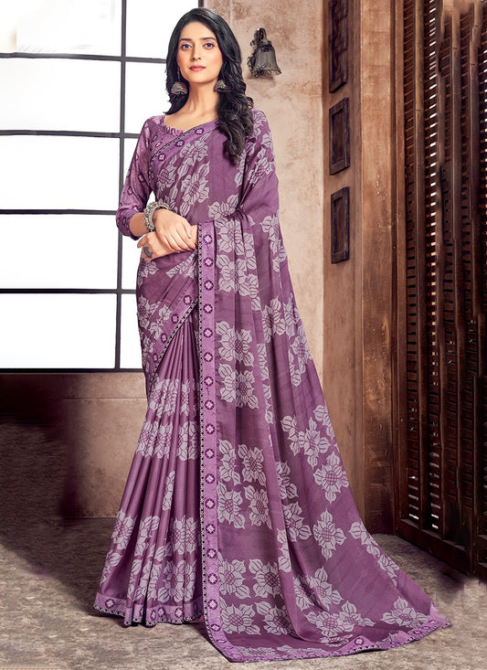 Contemporary Digital Print Georgette Saree - S3375