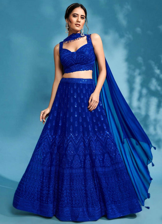 Embroidered Georgette Readymade Lehenga Choli - L2640