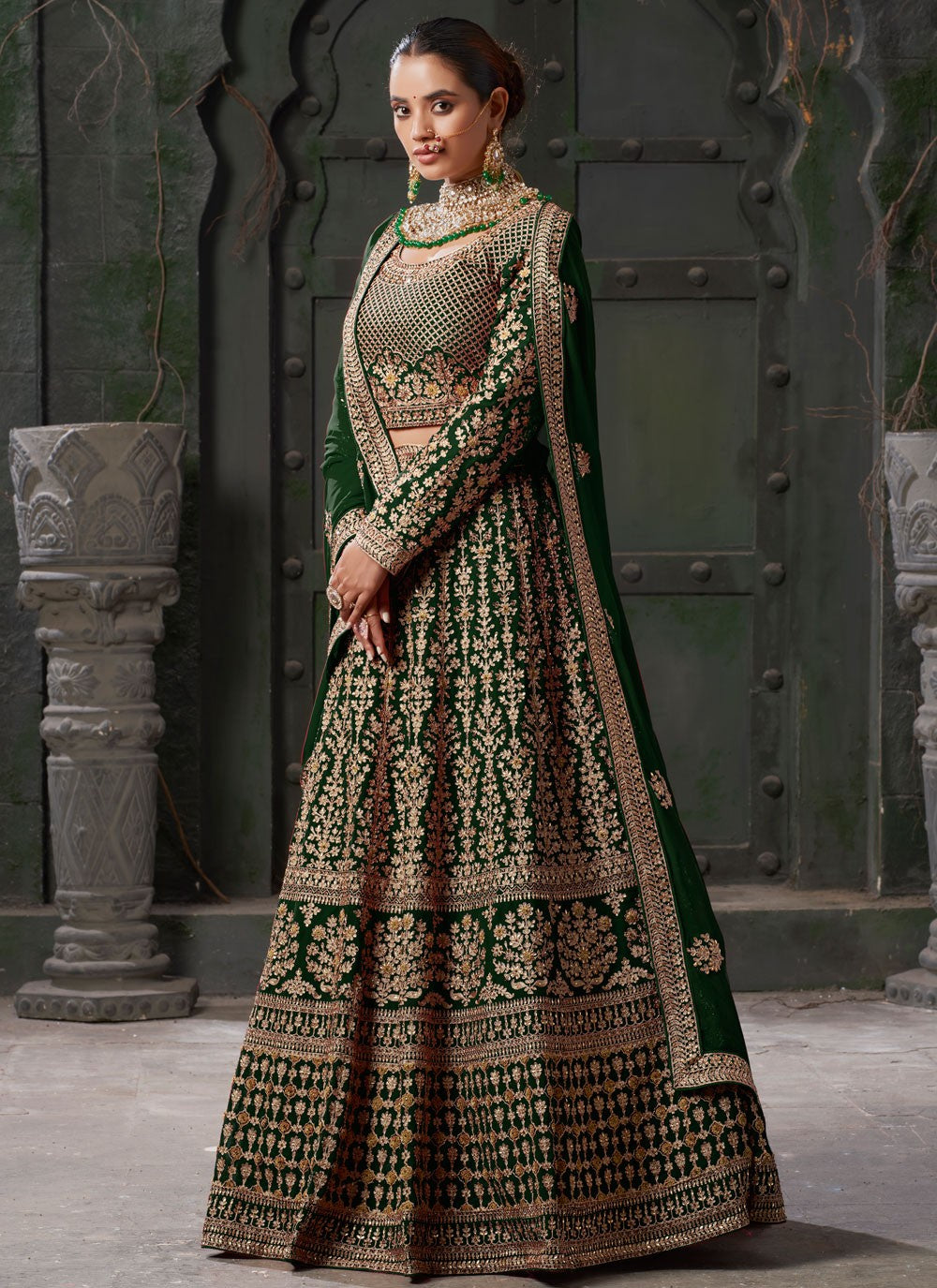 Cord Georgette Readymade Lehenga Choli - L2452