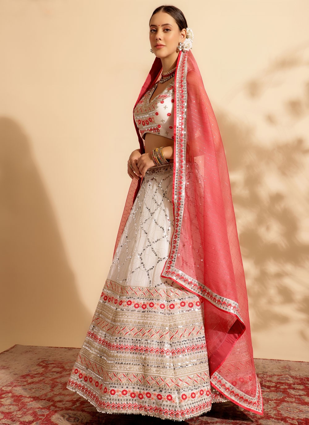 Embroidered Georgette Readymade Lehenga Choli - L1727