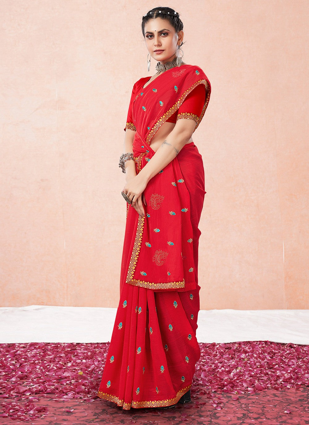 Saree Embroidered Georgette Saree - S2725