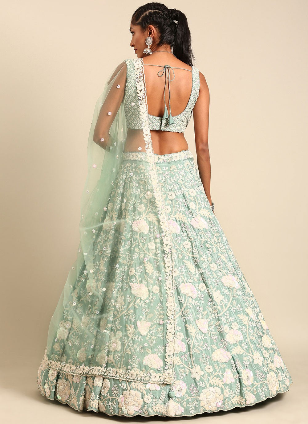 Cord Georgette A - Line Lehenga - L1574