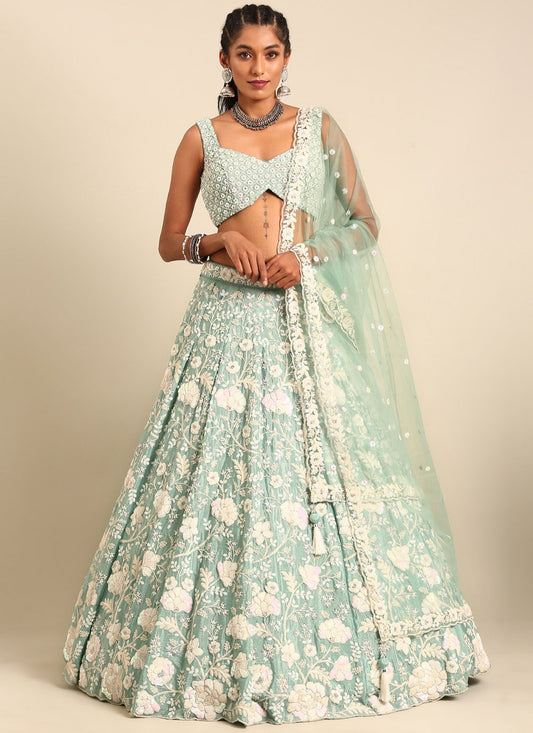 Cord Georgette A - Line Lehenga - L1574