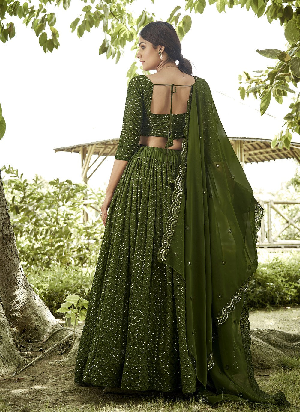 Embroidered Georgette A - Line Lehenga - L2308