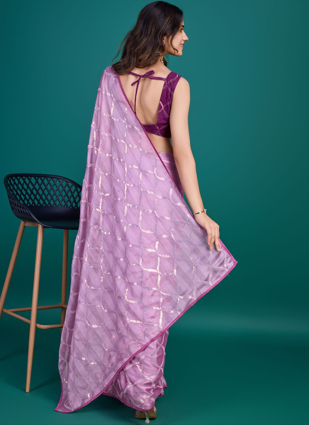 Classic Embroidered Georgette Saree - S8729