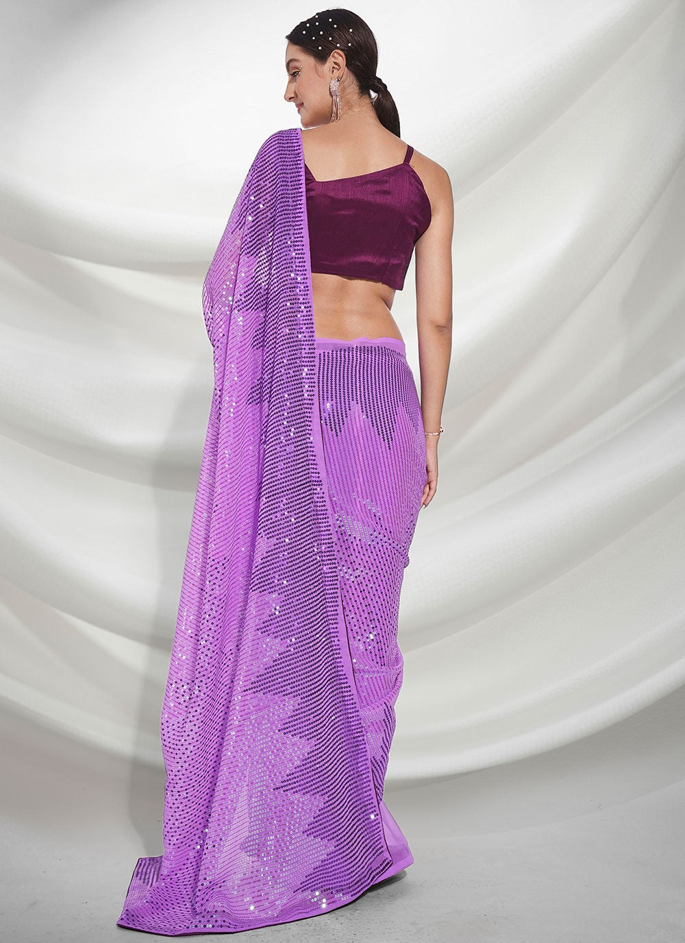 Classic Embroidered Georgette Saree - S3093