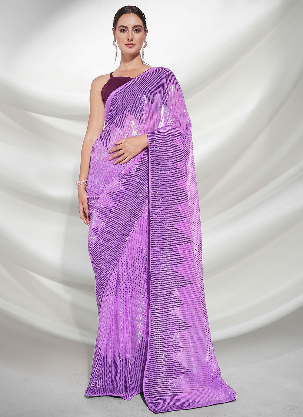 Classic Embroidered Georgette Saree - S3093