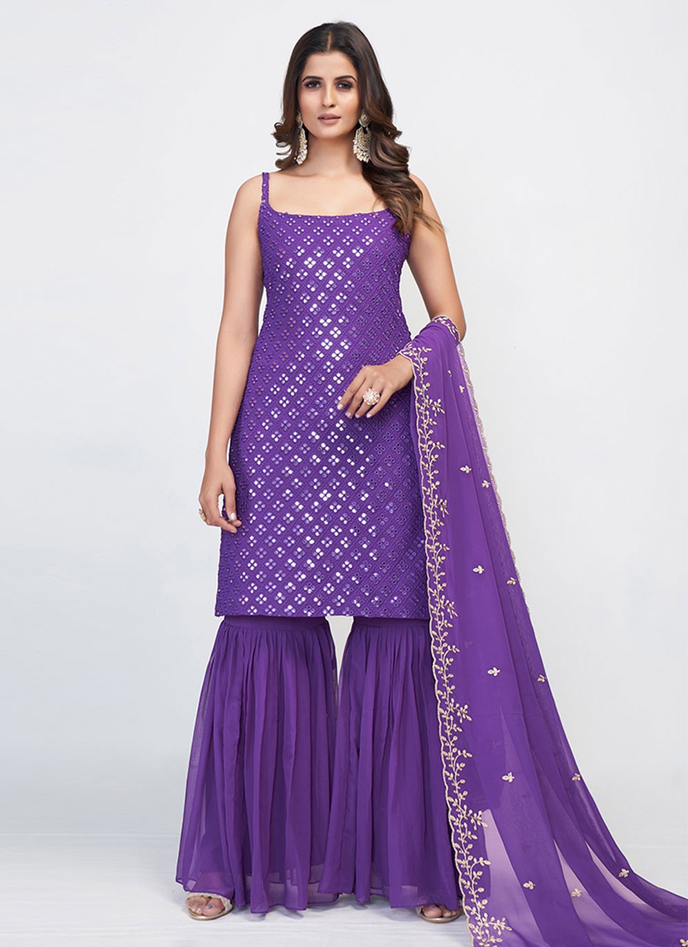 Georgette Anarkali - T983