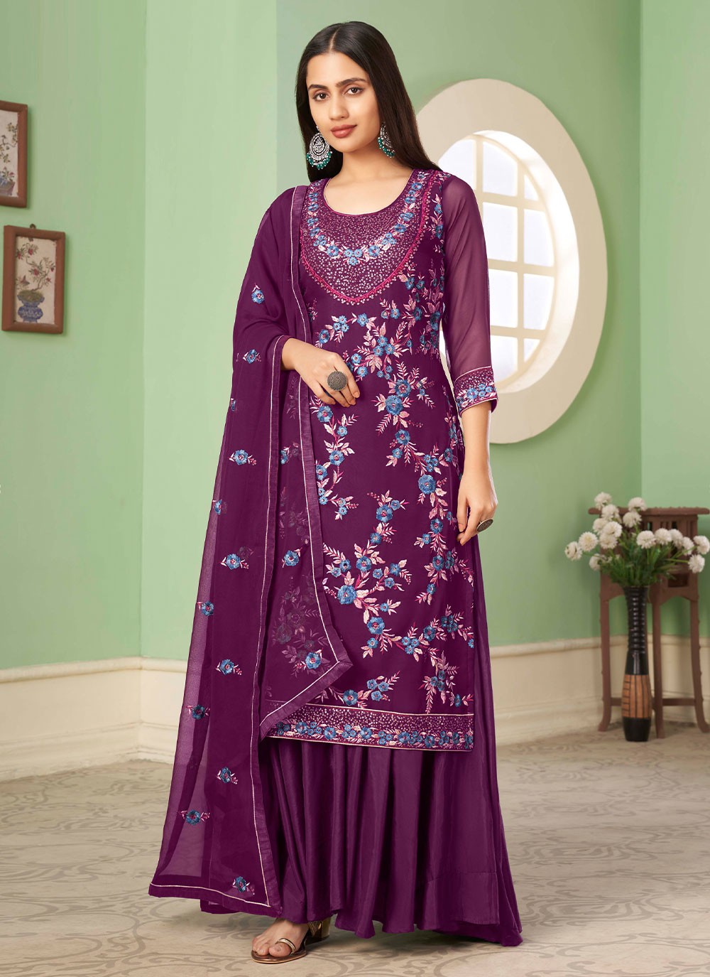 Georgette Salwar Suit - T866