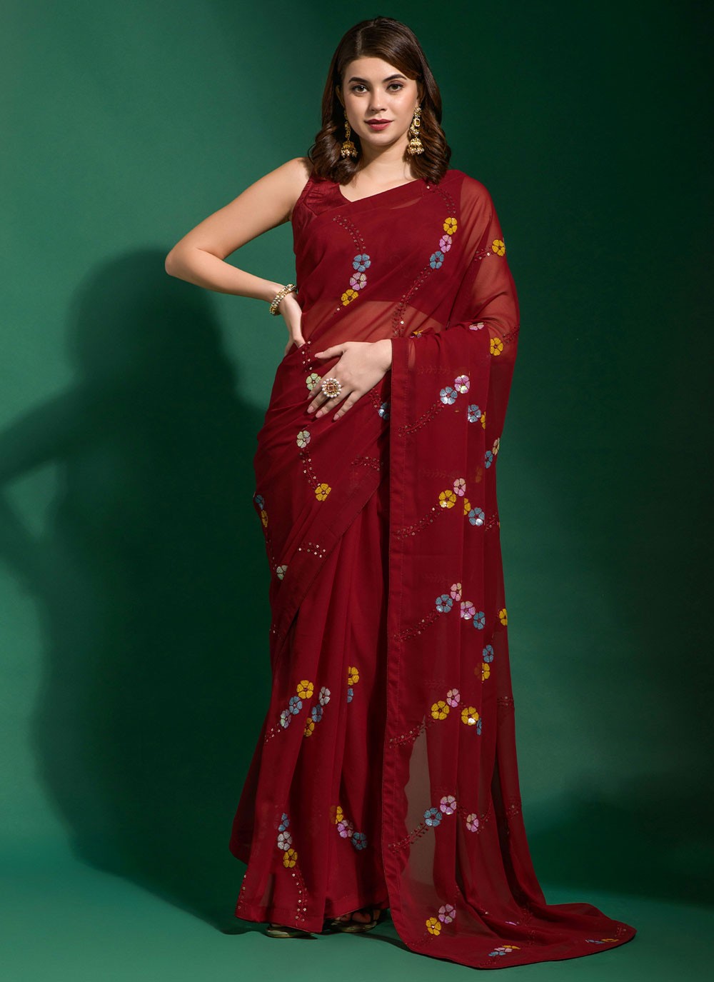 Saree Designer Georgette Saree - S2625